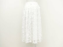 新作 未使用 Tsuru by MarikoOikawa ツル Ariana レーススカート 36 ホワイト ポリエステル フラワーモチーフ '24年OL限定商品_画像5