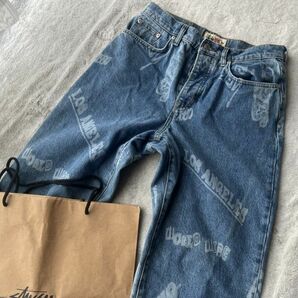 正規品 STUSSY × LEVI'S コラボ グラフィックデニムパンツ ジーンズ ステューシー リーバイスの画像1