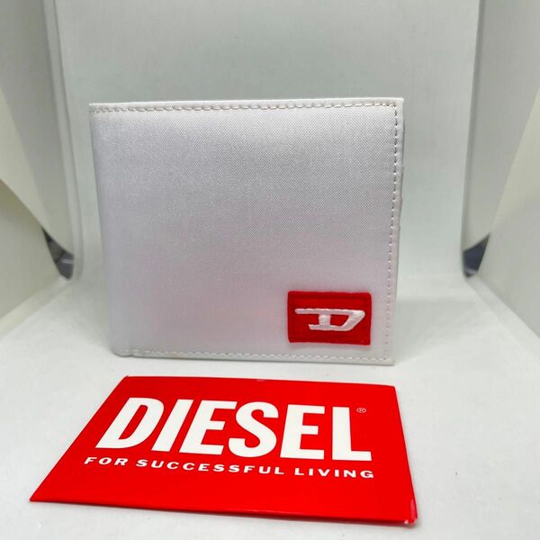 ディーゼル DIESEL ユニセックス リサイクルナイロン 二つ折り財布 サステナブル X08442P3889 UNI ホワイト 