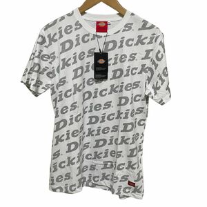 【新品】タグ付き　dickies ディッキーズ　総柄　半袖tシャツ　白　ホワイト　英字　ペアルック　ストリート　M