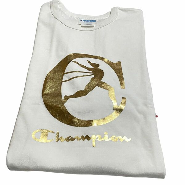 【新品】タグ付き　チャンピオン　champion ゴールド　半袖tシャツ　白tシャツ ユニセックス ホワイト