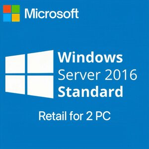 【Windows Server 2016 Standard 2台用 認証保証 】Windows Server Standard 2016 64Bit 16Core プロダクトキー2PCリテール版 正規日本語