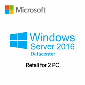 [Windows Server 2016 Datacenter 2台用 認証保証]Windows Server Datacenter 2016 64Bit 16Coreプロダクトキー2PCリテール版 正規日本語版