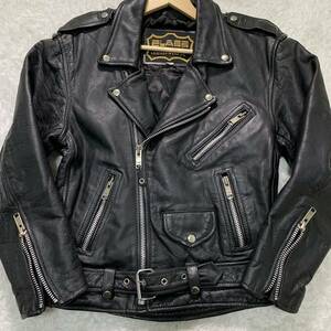 美品 80s 90s ビンテージ ELASS レザー ダブルライダース ジャケット ショット型 モーターサイクル USA ユーロ フライト 革 アメリカ