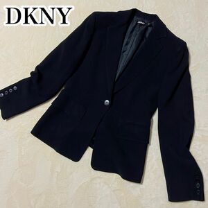 ダナキャランニューヨーク　ジャケット　ブレザー　黒　ブラック　M レディース4 DKNY セレモニー　オフィス　ビジネス　通勤