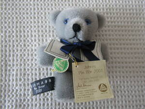  Harman Co teddy bear pin Bear 2001 gray pin bachi brooch USED non-standard-sized mail. postage 220 jpy 