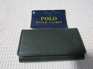  new goods Ralph Lauren key case 5 ream leather leather made green group unused non-standard-sized mail. postage 140 jpy 