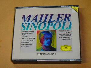 マーラー:交響曲第8番変ホ長調＜千人の交響曲＞　/　 ジュゼッペ・シノーポリ（Giuseppe Sinopoli）/　CD　2枚組