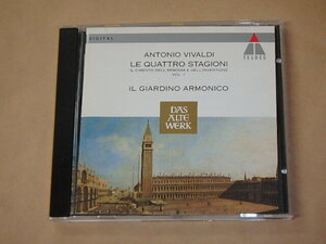 Vivaldi, A： Le Quattro Stagioni　/　Il Giardino Armonico（イル・ジャルディーノ・アルモニコ）/　CD　ドイツ盤