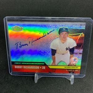 BOBBY RICHARDSON 2002 TOPPS FINEST MOMENTS AUTOGRAPHS