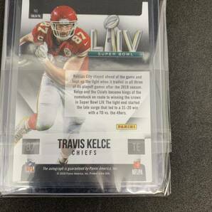 2020 Panini Chronicles Super Bowl Signatures Travis kelce Auto 直筆サインカードの画像2