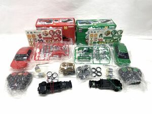 【D837】新品 未組立 懸賞品 非売品 赤いきつね/緑のたぬき ラジコン プラモデル 2台セット 希少品 マルちゃん 箱潰れあり エアロRC トミー