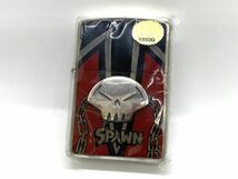 【D939】新品 未開封 Zippo ジッポー オイルライター 銀仕上げ マクファーレントイズ McFARLANE TOYS SPAWN スポーン レッズ b_画像2