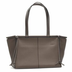 Loebe Cushion Tote маленькая кожаная темная сумка сумки для плеча на плечо, темно -коричневый, используется бесплатная доставка