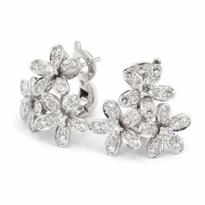 Van Cleef &amp; Arpel Socrate Feath 3 Flower Total 1,32CT Diamond VCARB14300 K18WG Новые готовые использованные использованные бесплатные доставки