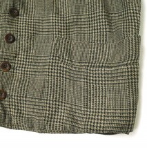 ANATOMICA アナトミカ フランス製 DOLMAN JACKET - LINEN CHECK グレンチェック リネンドルマンジャケット 2 Brown ドールマン g15887_画像4