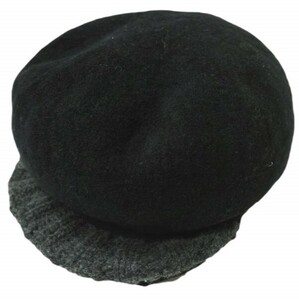 sacai サカイ 22AW 日本製 Hybrid Beret ハイブリッド ベレー帽 22-06424 ONE SIZE BLACK ツバ切り替え キャスケット 帽子 g15833