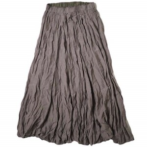 ara ara アラアラ 21SS 日本製 Sheer Linen Volume Skirt シアーリネンボリュームスカート 212006 2 ブラウン ロング マキシ フレア g14419