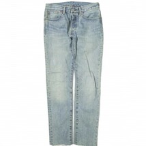 Levi's リーバイス 501S SKINNY FIT JEANS カットオフ スキニーデニムパンツ 34268-0002 28 MID Indigo ボタンフライ ジーンズ g11768_画像1