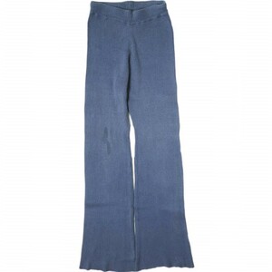 PERVERZE パーバーズ Cotton Rib Line Pants コットンリブラインパンツ 0119030503 Free ブルー カットオフ イージー フレア g15337