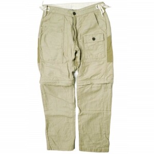 KENNETH FIELD ケネスフィールド Field 7pocket Pants Linen Cotton フィールド7ポケットパンツ リネンコットン S TAN 2WAY コンバーチブル