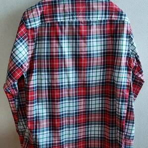 ★トミーヒルフィガー BDシャツ 長袖Sサイズ 赤×紺×白 USED★の画像4