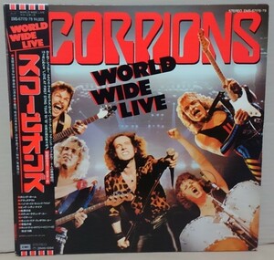 【2LP】スコーピオンズ / WORLD WIDE LIVE■ポスター付/EMS-67178～9/盤面良好■SCORPIONS