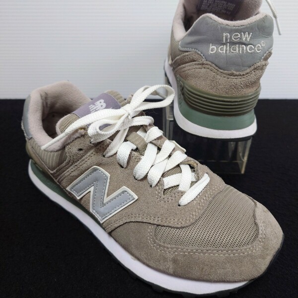 new balance ニューバランス 574 スニーカー 靴 23.5 レディース ブラウングレー