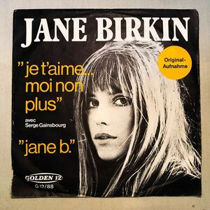 ◆ドイツORG◆ JANE BIRKIN & SERGE GAINSBOURG / JE T'AIME... ◆ジェーン・バーキン/セルジュ・ゲンズブール