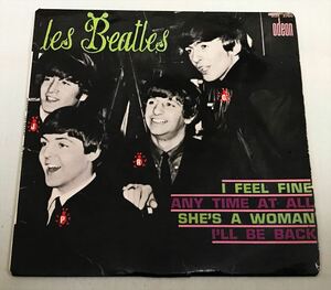 ◆フランスORG◆ LES BEATLES / I FEEL FINE ◆貴重ジャケット付き/4曲入りEP