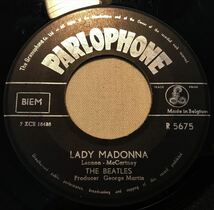 ◆ベルギーORG◆ BEATLES / LADY MADONNA ◆貴重ジャケット付き/PARLOPHONE黒ラベル_画像3