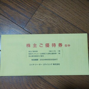 H2O エイチ・ツー・オーリテイリング　株主優待券5枚セット　有効期限2024年6月30日