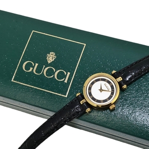 GUCCI グッチ ローマン シェリーライン レディース クォーツ 腕時計 2針 純正ベルト ケース付き 003FUZFI54