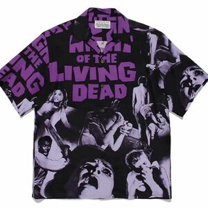 WACKOMARIA(ワコマリア) NIGHT OF THE LIVING DEAD HAWAIIAN SHIRT プリント