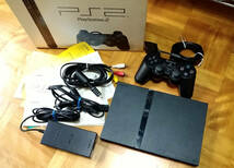 中古 ワンオーナー PS2 SCPH-70000CB プレステ2 PlayStation 2 おまけ付 HDMIコンバーター _画像1