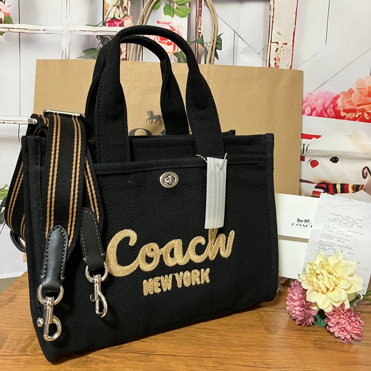 即日発送 coach コーチ カーゴトート 26 スモール ブラック｜Yahoo 