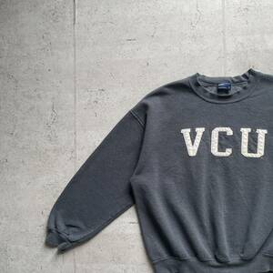 vintage 90's MV.SPORT ヘビーオンス カレッジロゴ VCU クルーネック スウェット トレーナー チャコールグレー XL