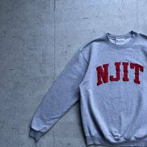 champion チャンピオン カレッジロゴ NJIT クルーネック スウェット トレーナー グレー M_画像1