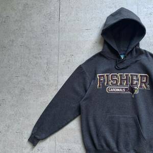 champion チャンピオン カレッジロゴ FISHER プルオーバー パーカー チャコールグレー M