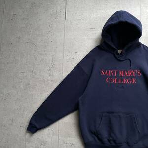 フルーツオブザルーム ヘビーオンス カレッジロゴ SAINT MARY'S プルオーバー パーカー ネイビー XL