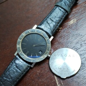ブルガリブルガリ　bb33sl 腕時計 クォーツ 黒文字盤 ジャンク品 