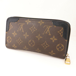 ルイヴィトン LOUIS VUITTON モノグラム ブラック ジッピーウォレット・レティーロ M61188 長財布 【xx】【中古】4000014801001299