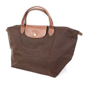 ロンシャン LONGCHAMP ブラウン ナイロン レザー ル・プリアージュ L トートバッグ レディース 【xx】【中古】4000001801801822