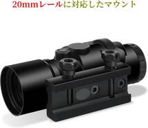 【新品】ライフルスコープ・プリズムスコープ レッドドットサイト 戦術的 3x30 E コンパクト オプティカルサイト 赤緑照明式ドット _画像4