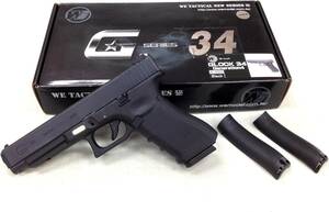 【新品】WE-TECHガスブローバックハンドガン GLOCK G34 グロックG34 Gen.4 バックストラップ付き