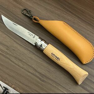 オピネル OPINEL ステンレスナイフ(レザーケース付き)