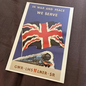 railways in war and peace GWR グレートウェスタン鉄道　イギリス　ポストカード　絵葉書　絵はがき　インテリア