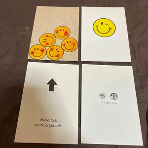 海外　ポストカードセット　絵葉書　絵はがき　インテリア　ニコちゃんマーク　smile mark