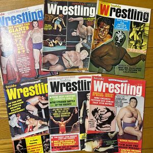 3238 foreign book Professional Wrestling magazine Inside Wrestling 1971/72 year 6 pcs. 1 pcs. autographed 