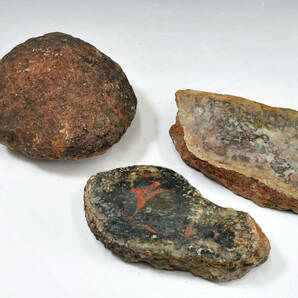 【鉱石】 恐竜のフン ３点まとめ品 総重量：3.5㎏ ● 天然石 鑑賞石 2402002-53の画像1